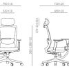 Dimensions – Office Chair – Serie G Dimensions - Office Chair - Serie G