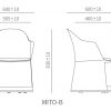 Mito Armchair - Technical Drawing