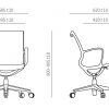 Office Chair – Serie H – Dimensions Office Chair - Serie H - Dimensions